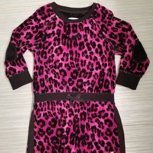 NEW Juicy Couture Pink & Black leopard dress
